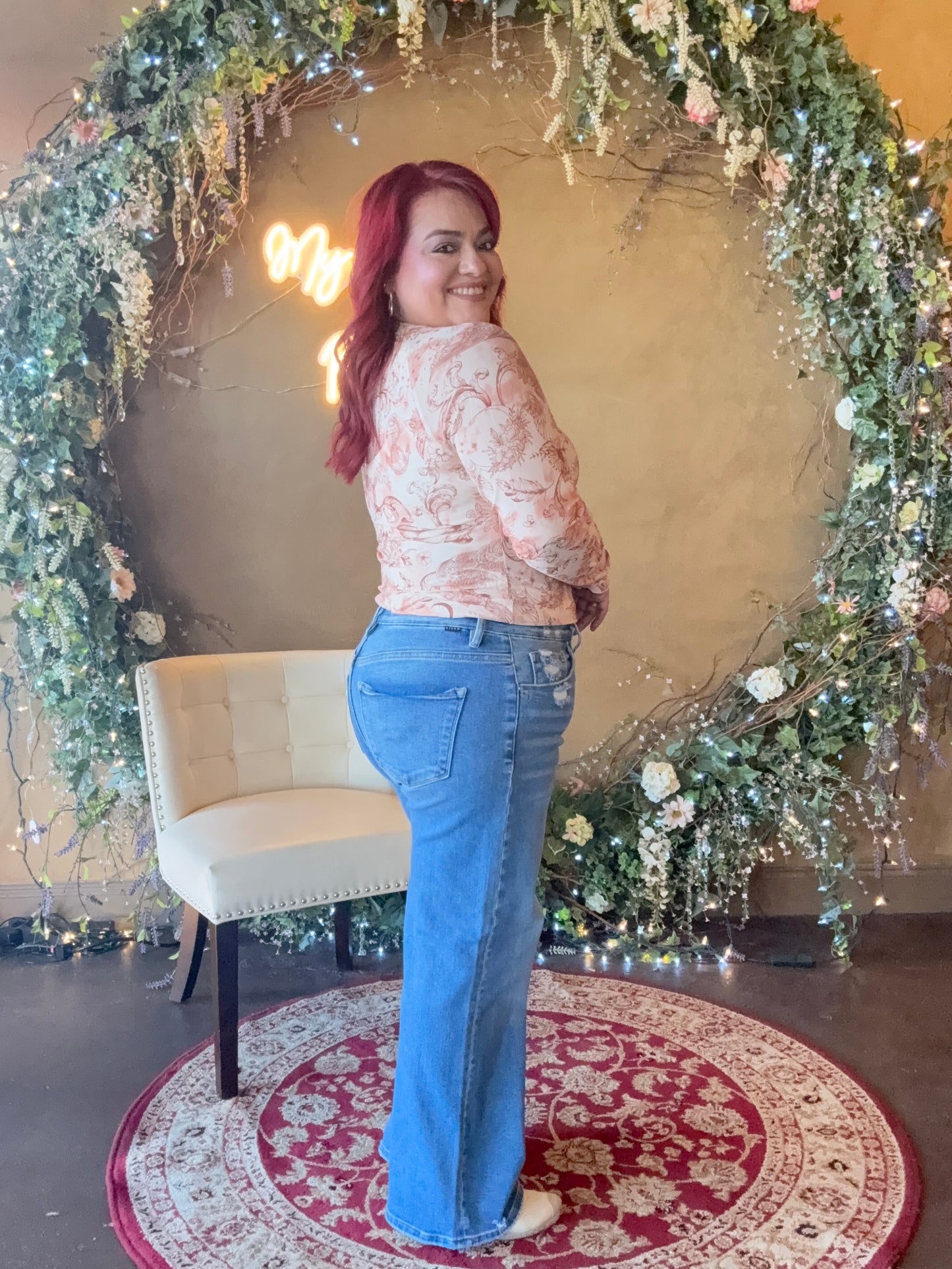 The Kinsley Tummy Control Wide Jeans - Medium