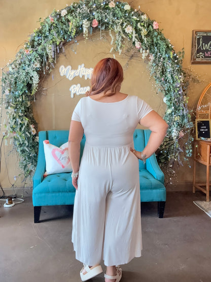 The Softwear Jumpsuit - Sand Beige