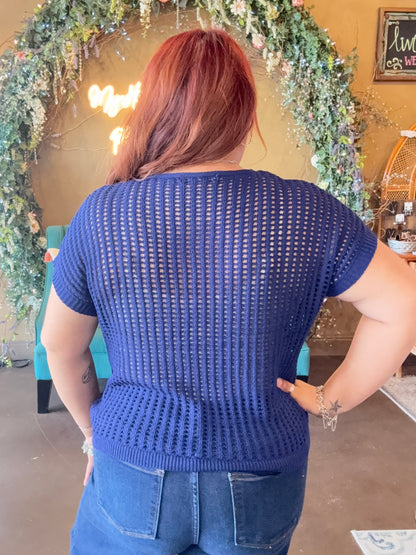 Sweet Americana Knit Top