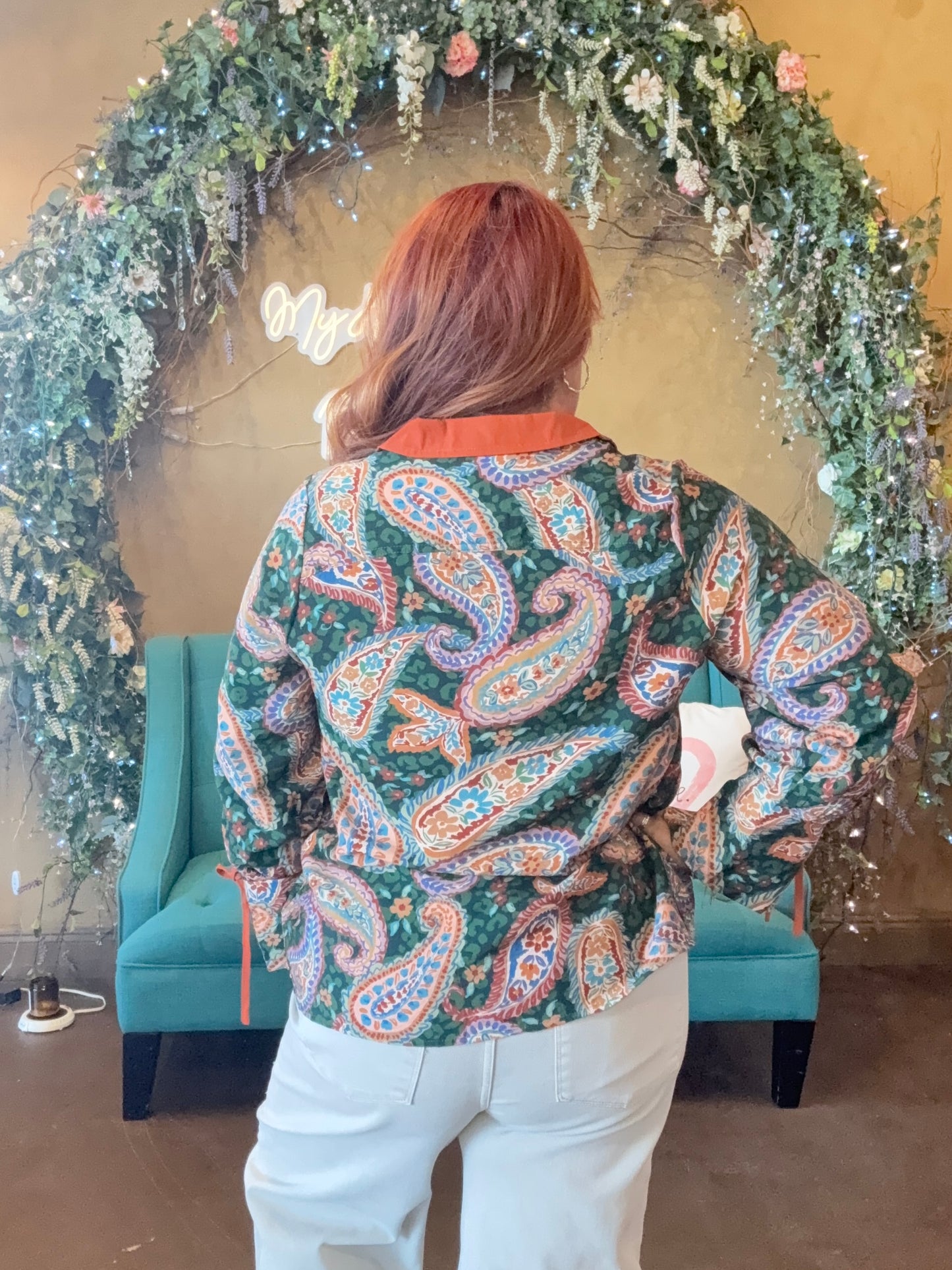 Bohemian Beauty Blouse - Hunter Green