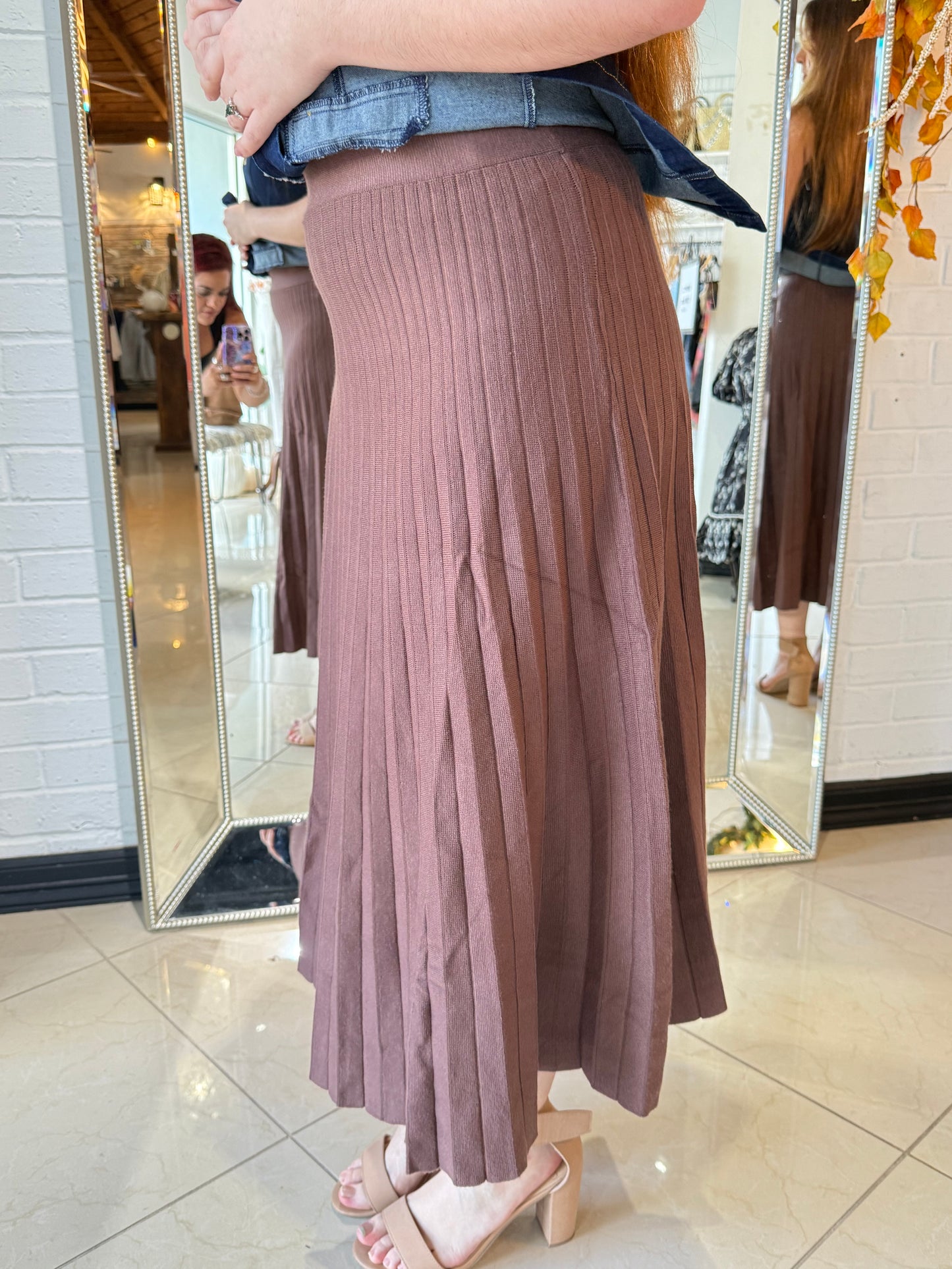 Sweet Chestnut Midi Skirt
