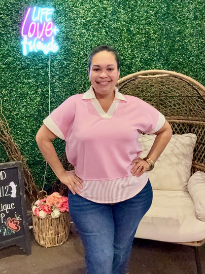 Easy Days Blouse - Lt. Pink