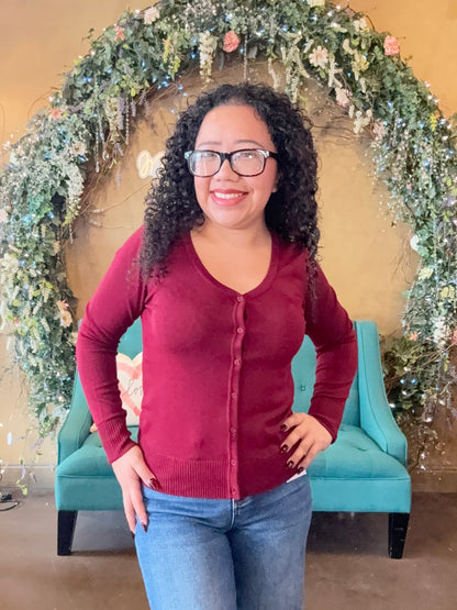 Soft Embrace Cardigan - Wine