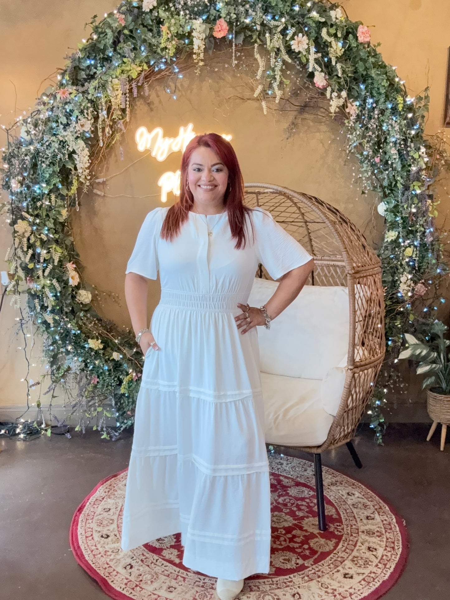 The Flowy Feeling Midi - White