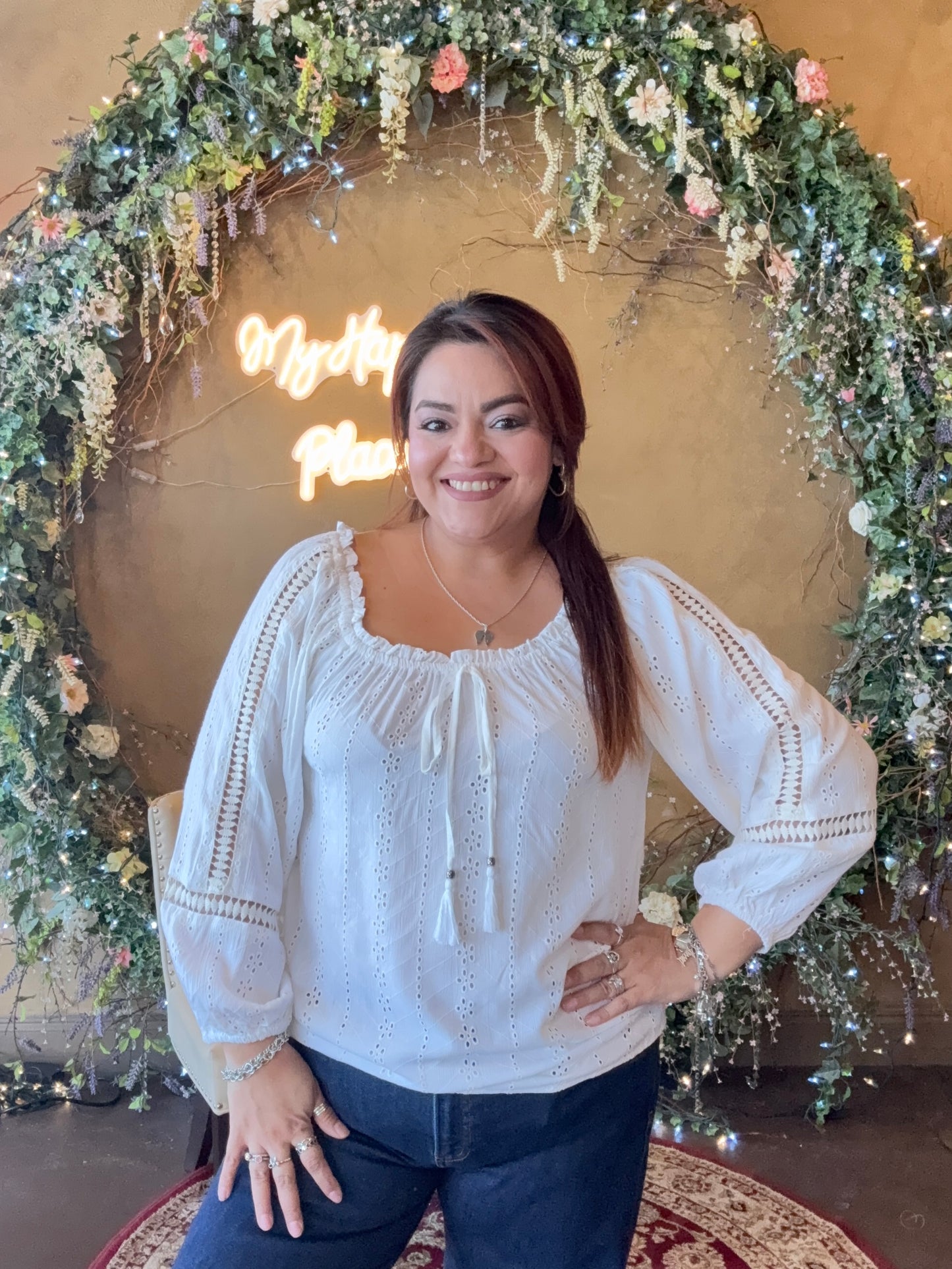 Eyelet Myself Bloom Blouse