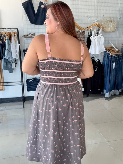 Chocolate Covered Strawberry Midi Dress