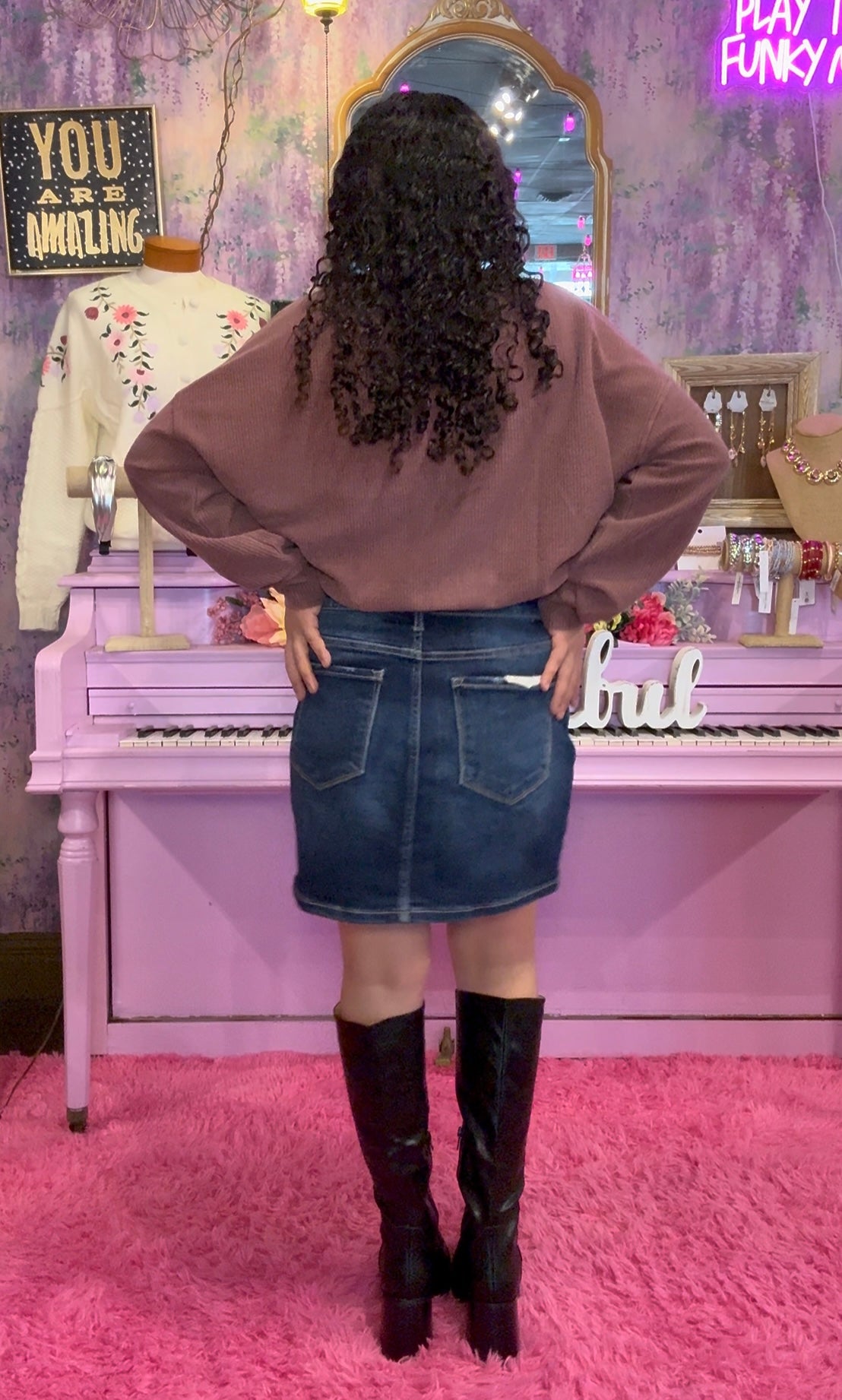 The Ava Mini Denim Skirt
