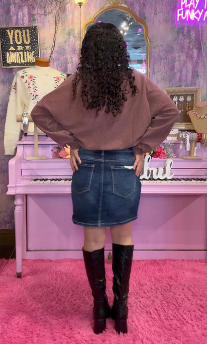 The Ava Mini Denim Skirt
