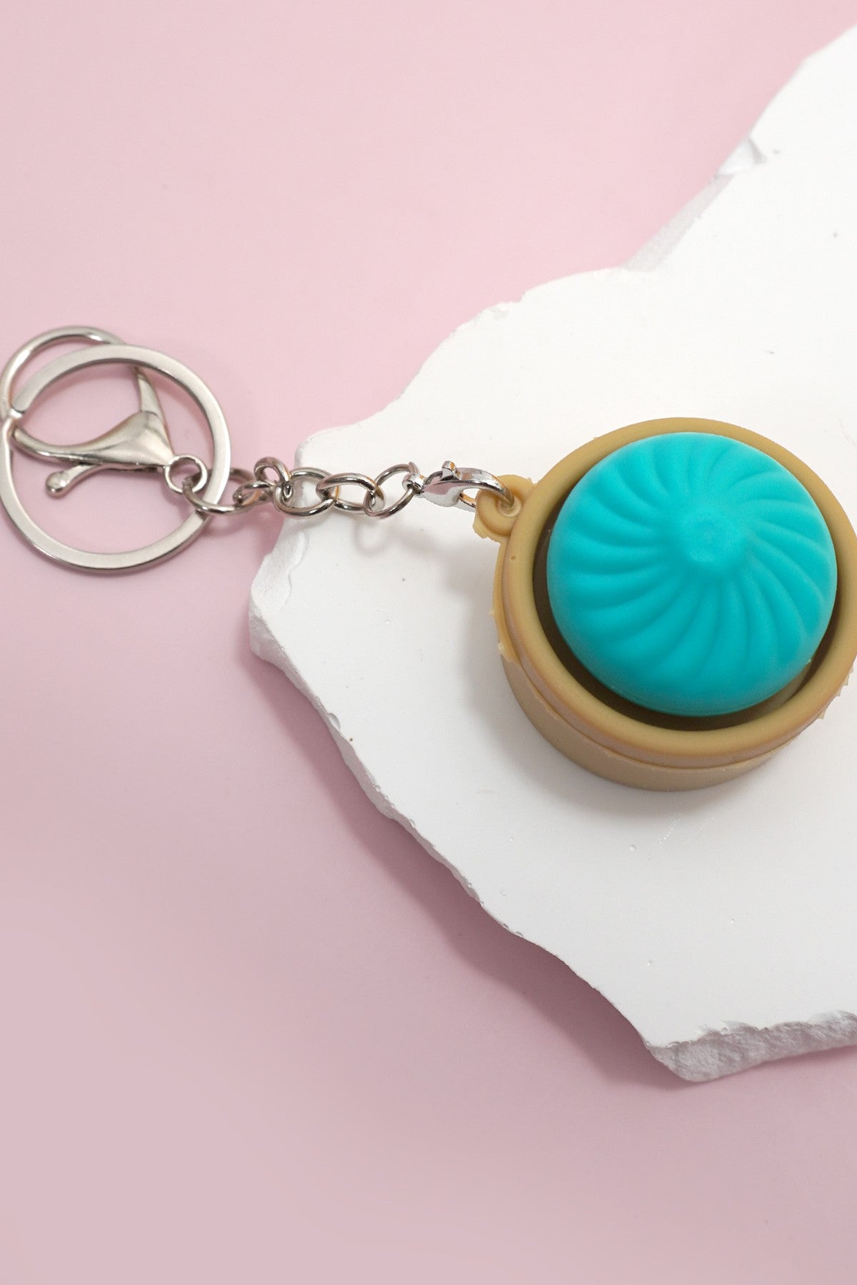 Dumpling Fidget Keychain - Blue