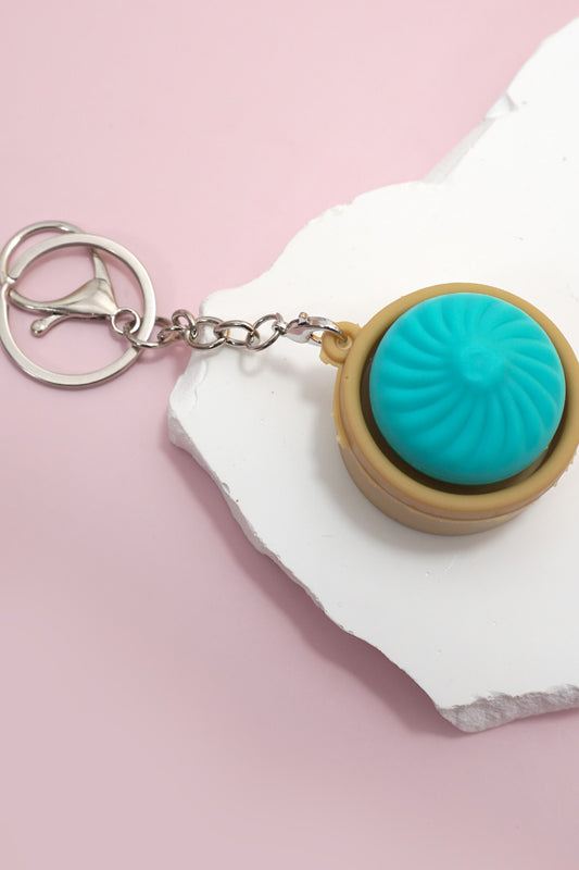 Dumpling Fidget Keychain - Blue