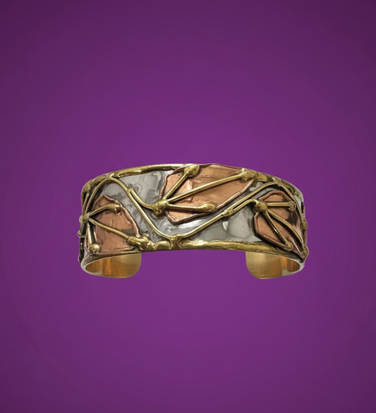 Copper Patina Bracelet - Leaf
