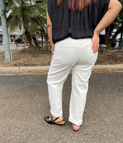 Ciara High Rise Boyfriend Pants