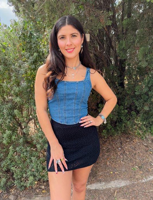 Emily Crochet Mini Skirt